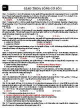 80 Câu trắc nghiệm Vật lí 12 - Bài 8 Giao thoa sóng (Có đáp án)